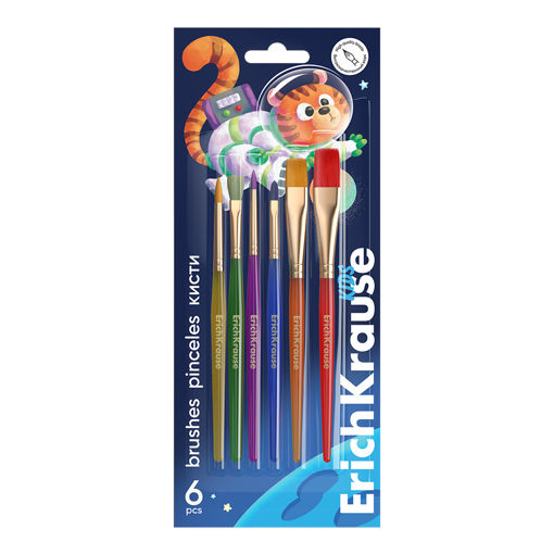 Picture of EK ASSORTED SYNTHETIC PAINTBRUSHES X6